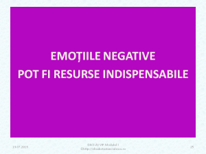 Emotii negative pot fi utile